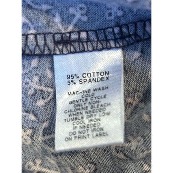 Ann Taylor Loft Cami Top Women’s Large Navy Blue Pink Adjustable Spaghetti Strap - Picture 5 of 7